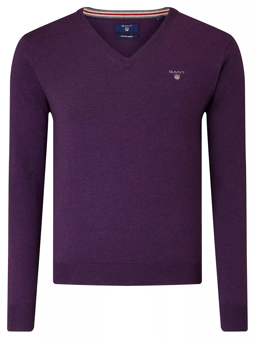 Gant Men s Cotton Wool V Neck Sweater Medium Dark Purple eBay